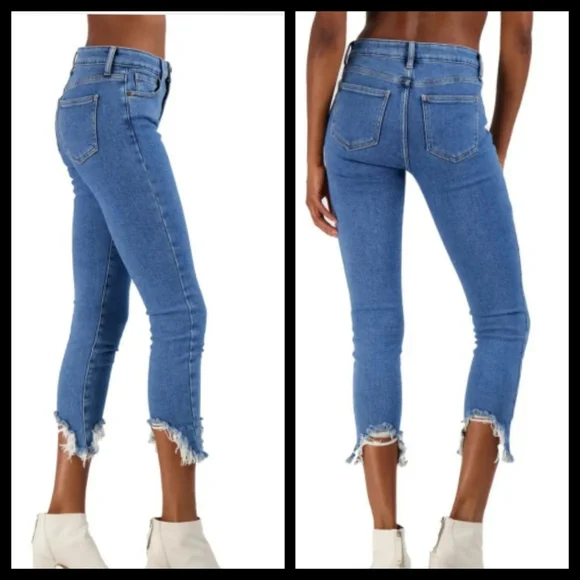 Just Black High Rise Frayed Hem Jeans 29 NWT - Picture 2 of 3